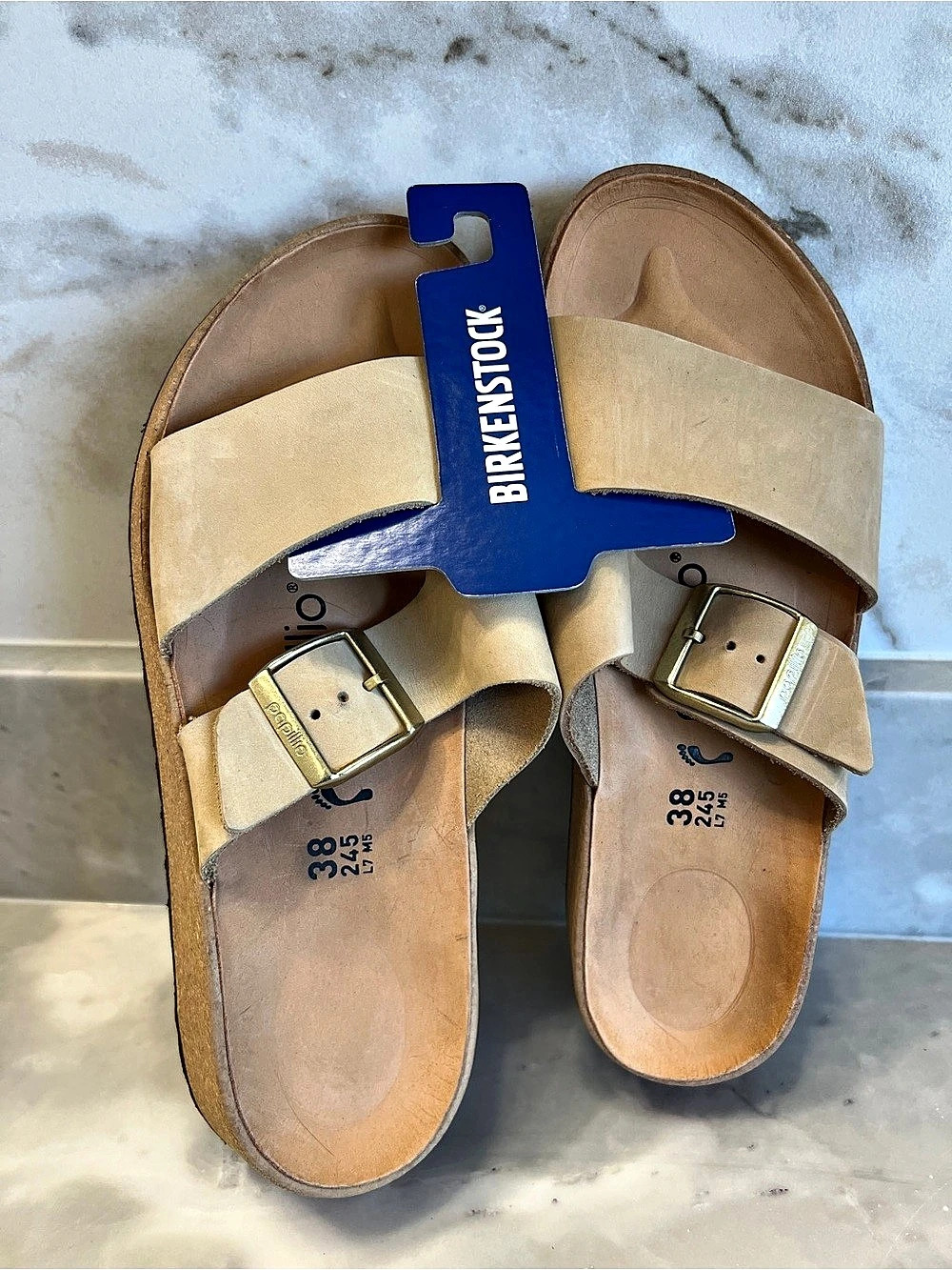 Birkenstock New Papillio Arizona Platform Sandals Brown EU 38